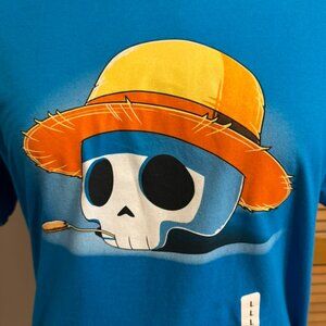Teeturtle One Piece Luffy Skull T-Shirt Size L NWT